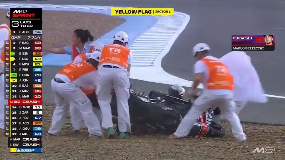 Marco Bezzecchi Crash Sprint Jerez 2026