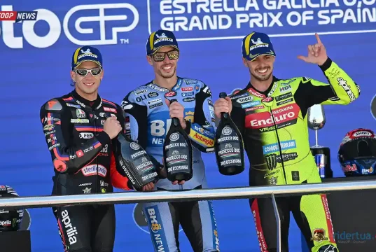 Podium Jerez 2026- Alex Marquez - Marco Bezzecchi - Fabio Di Giannantonio