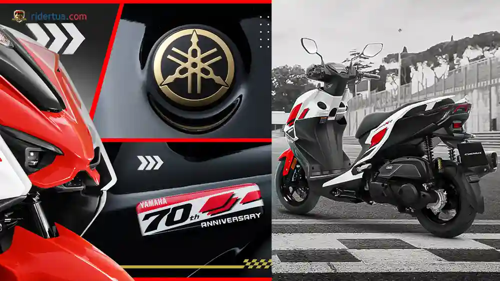 Yamaha, Cygnus XR, 70th Anniversary Edition, Yamaha Cygnus XR, Yamaha Cygnus XR 70th Anniversary Edition, skutik sporty, edisi spesial