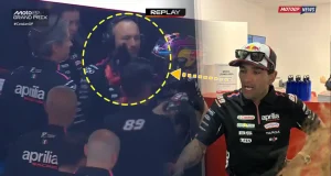 Emosi Memuncak - Kericuhan di Garasi Aprilia - Jorge Martin Mendorong Paolo Bonora (Manajer Tim Aprilia) di GP Catalunya 2026