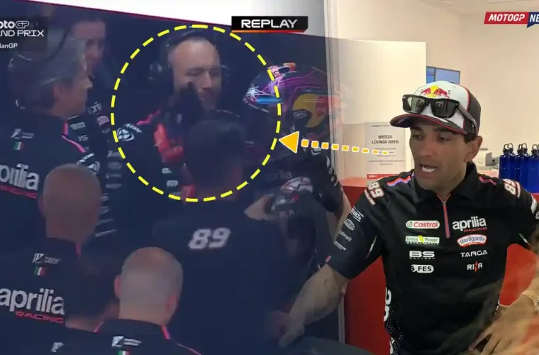 Emosi Memuncak - Kericuhan di Garasi Aprilia - Jorge Martin Mendorong Paolo Bonora (Manajer Tim Aprilia) di GP Catalunya 2026