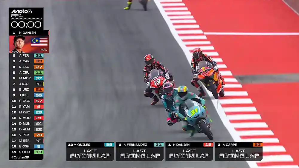 Hasil FP1 Moto3 Catalunya 2026: Hakim Danish Tercepat, Veda P-23 1 Hasil FP1 Moto3 Catalunya 2026