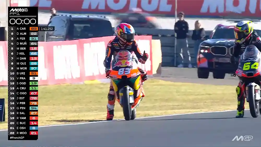 Hasil FP1 Moto3 Prancis di Le Mans 2026: Alvaro Carpe Tercepat, Veda P-11 1 Hasil FP1 Moto3 Prancis di Le Mans 2026