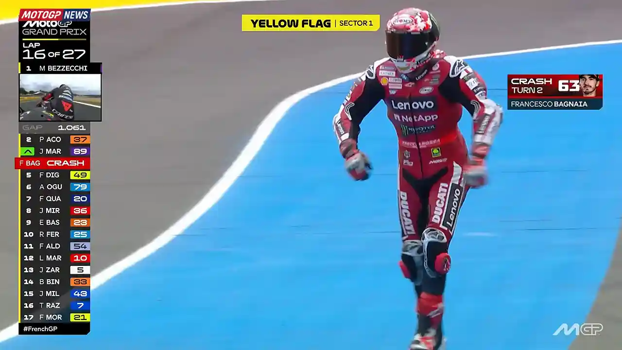 Pecco Bagnaia - Crash Le Mans