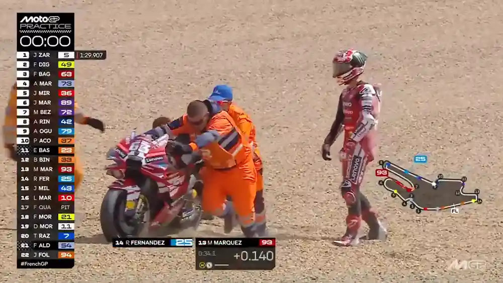 Pecco Bagnaia Crash