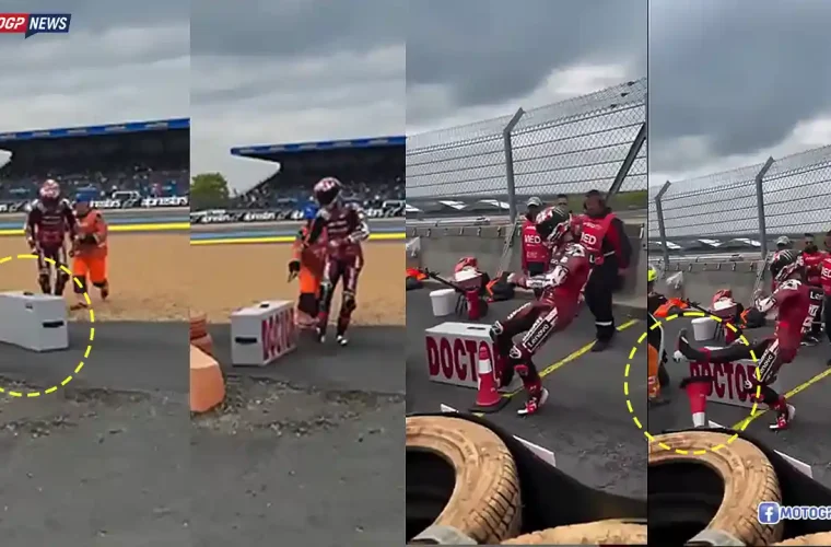 Pecco Bagnaia Marah Besar Tendang Apa Saja Usai Crash di Le Mans