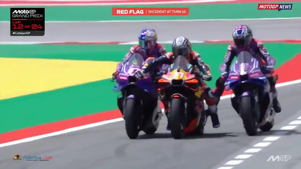 Kenapa Pedro Acosta Tetap Boleh Restart? Ini Bedanya dengan Pecco, Marini & Diggia: Aturan Pakai Motor Kedua Saat Red Flag 3 Pedro Acosta - Jack Miller - Toprak Razgatlioglu - Taxi