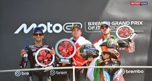 Podium MotoGP Italia 2026 - Marco Bezzecchi - Jorge Martin - Pecco Bagnaia