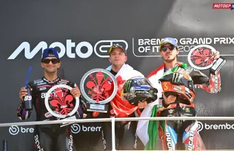Podium MotoGP Italia 2026 - Marco Bezzecchi - Jorge Martin - Pecco Bagnaia