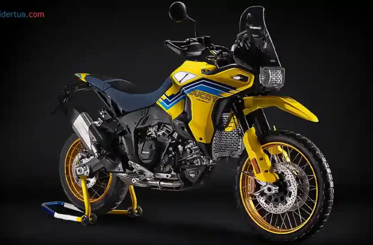 Motor Petualang Ducati DesertX 100 Terinspirasi dari Motor Pantah di Lintasan Es!