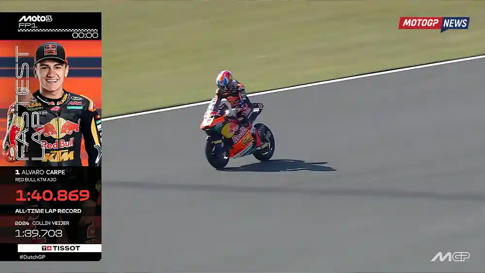 Hasil FP1 Moto3 Belanda 2026