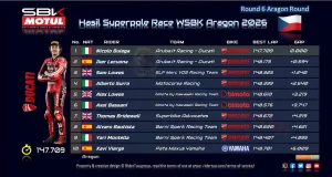 Hasil Superpole Race WSBK Aragon 2026