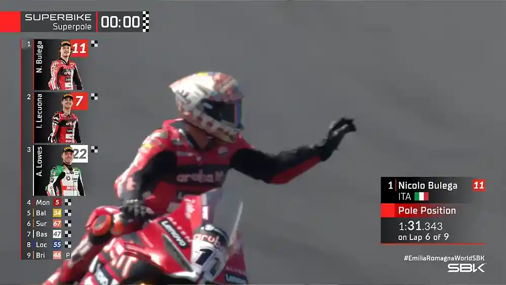 Hasil Superpole WSBK Emilia Romagna 2026: Nicolo Bulega Raih Pole Position, Ducati Kuasai Dua Posisi Terdepan 1 Hasil Superpole WSBK Emilia Romagna 2026
