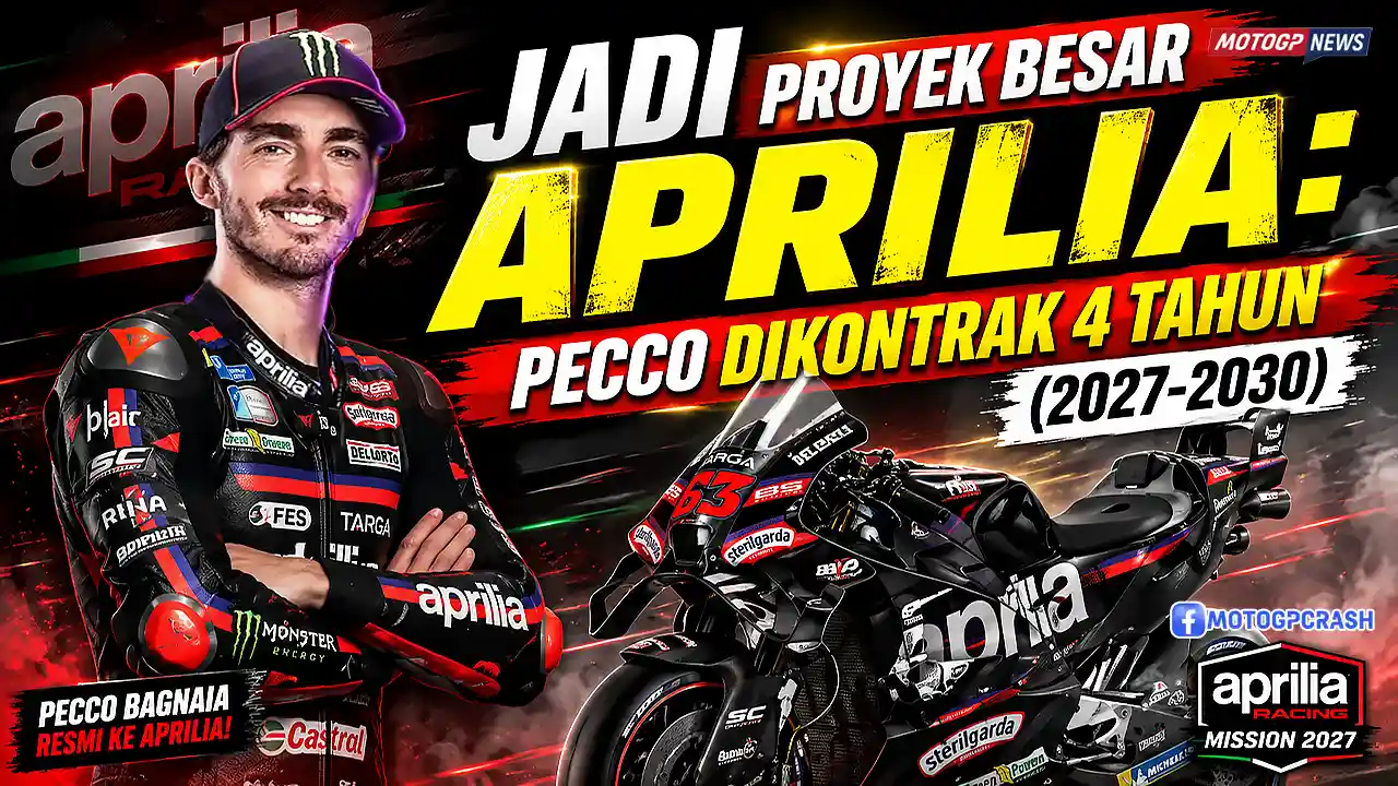 Jadi Proyek Besar Aprilia, Pecco Dikontrak 4 tahun (2027-2030)