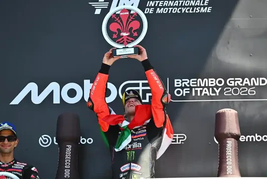 Marco Bezzecchi Menang di Mugello 2026, Podium Mugello 2026