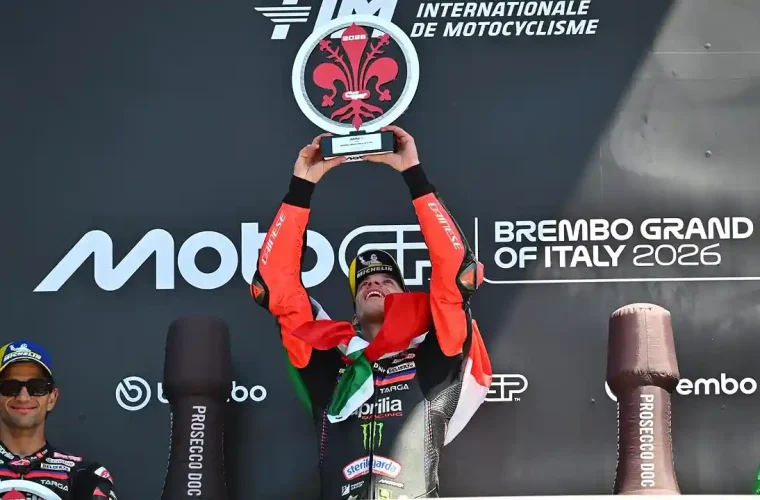 Marco Bezzecchi Menang di Mugello 2026, Podium Mugello 2026
