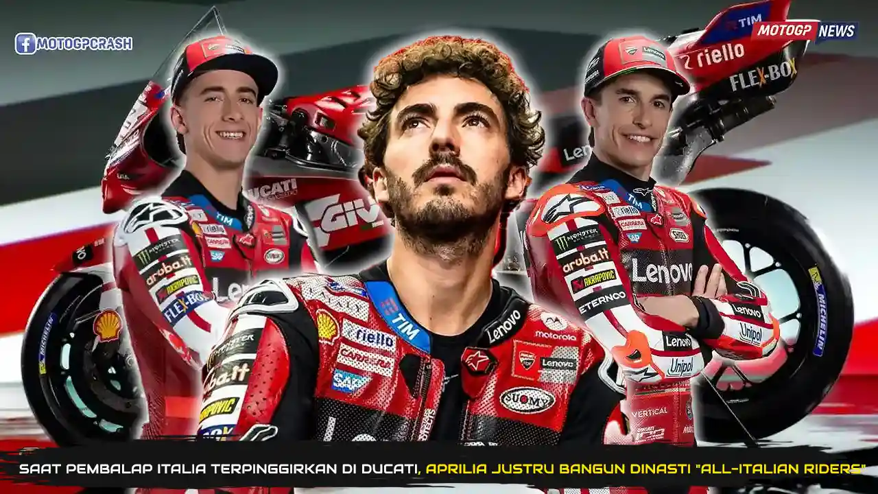 Nasib Pecco Bagnaia, Saat Pembalap Italia Terpinggirkan di Ducati, Aprilia Justru Bangun Dinasti "All-Italian Riders" 5 Nasib Pecco Bagnaia, Saat Pembalap Italia Terpinggirkan di Ducati, Aprilia Justru Bangun Dinasti All-Italian Riders