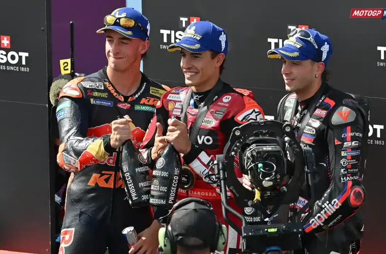 Podium Sprint Hungaria 2026 - Marc Marquez - Pedro Acosta - Marco Bezzecchi