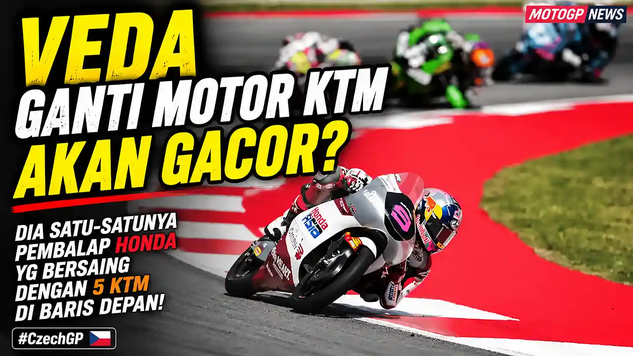 Veda Pratama Tunjukkan Kelas di Brno: Bukan Soal KTM, Tapi Soal Mental dan Skill 5 Veda Pratama ganti Motor KTM gacor, Dia satu-satunya pembalap Honda yg bersaing dengan 5 KTM di baris depan