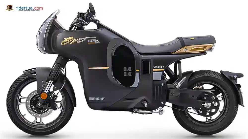 Molis Tapi Cafe Racer! Honda E-VO 2026 Jarak Tempuh Maksimal Sampai 170 KM 4 Honda, E-VO, Honda E-VO, motor listrik, motor cafe racer, motor baru