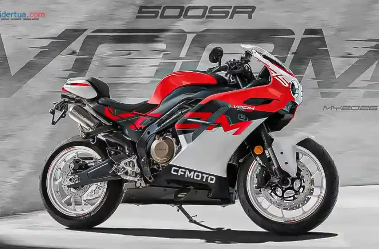 Sportbike Neo Retro CFMoto 500SR Voom 2026 Kini Hadir dengan Warna Merah-Putih!