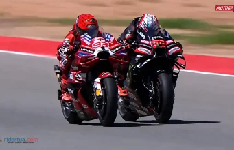 Duel 300 Km/Jam Marc Marquez dan Bezzecchi, Motor Saling Tertarik (Menghisap) di Back Straight! Duel Marc Marquez - Marco Bezzecchi