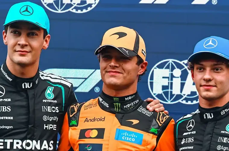 George Russell - Lando Norris - Kimi Antonelli