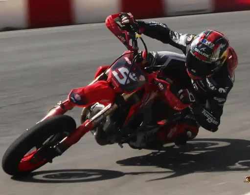 Johann Zarco Berlatih dengan Motor Supermoto Honda di Andorra Johann Zarco