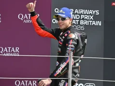 Dua Kali Podium Saat Kondisi Fisik Tak Memungkinkan, Marco Bezzecchi: Tak Bisa Berkata-kata Marco Bezzecchi podium MotoGP Silverstone 2026