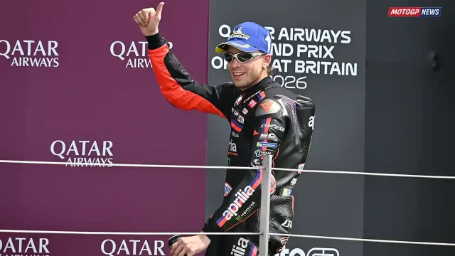 Marco Bezzecchi podium MotoGP Silverstone 2026
