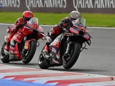 Top Speed Aprilia Sukses Mengungguli KTM dan Menyalip Ducati di MotoGP Marco Bezzecchi - Marc Marquez - Duel