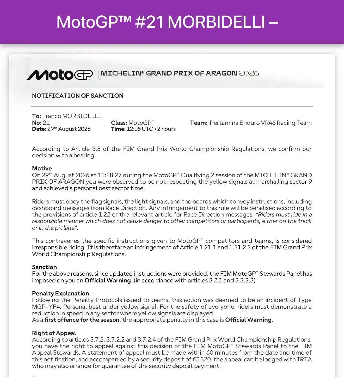 Franco Morbidelli Kena Teguran Resmi Usai Kualifikasi Aragon 'Mengganggu' Marc Marquez 2 Peringatan Franco Morbidelli