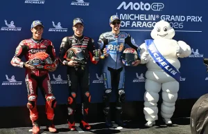 Podium Sprint Aragon 2026 - Marc Marquez - Alex Marquez - Marco Bezzecchi