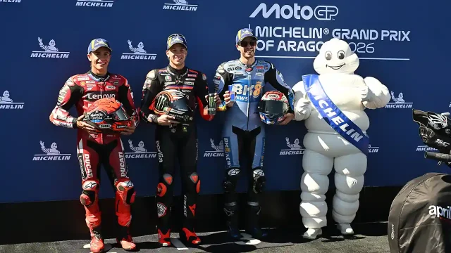 Podium Sprint Aragon 2026 - Marc Marquez - Alex Marquez - Marco Bezzecchi Podium Sprint Aragon 2026 - Marc Marquez - Alex Marquez - Marco Bezzecchi