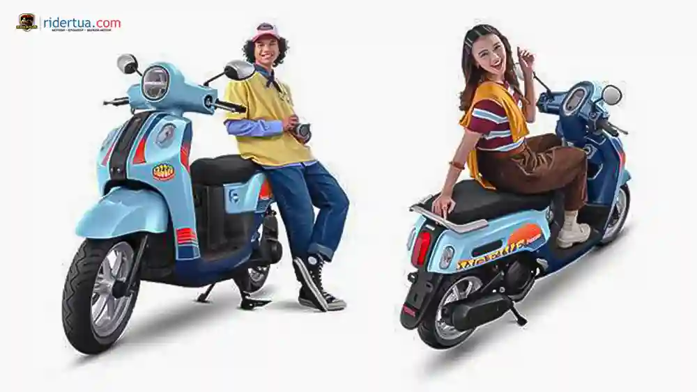 Yamaha, Fazzio, Special Edition, Yamaha Fazzio, Yamaha Fazzio Special Edition Sunset Blue, skutik, skutik retro modern