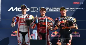 Alex Marquez - Marc Marquez - Pedro Acosta - Podium Misano